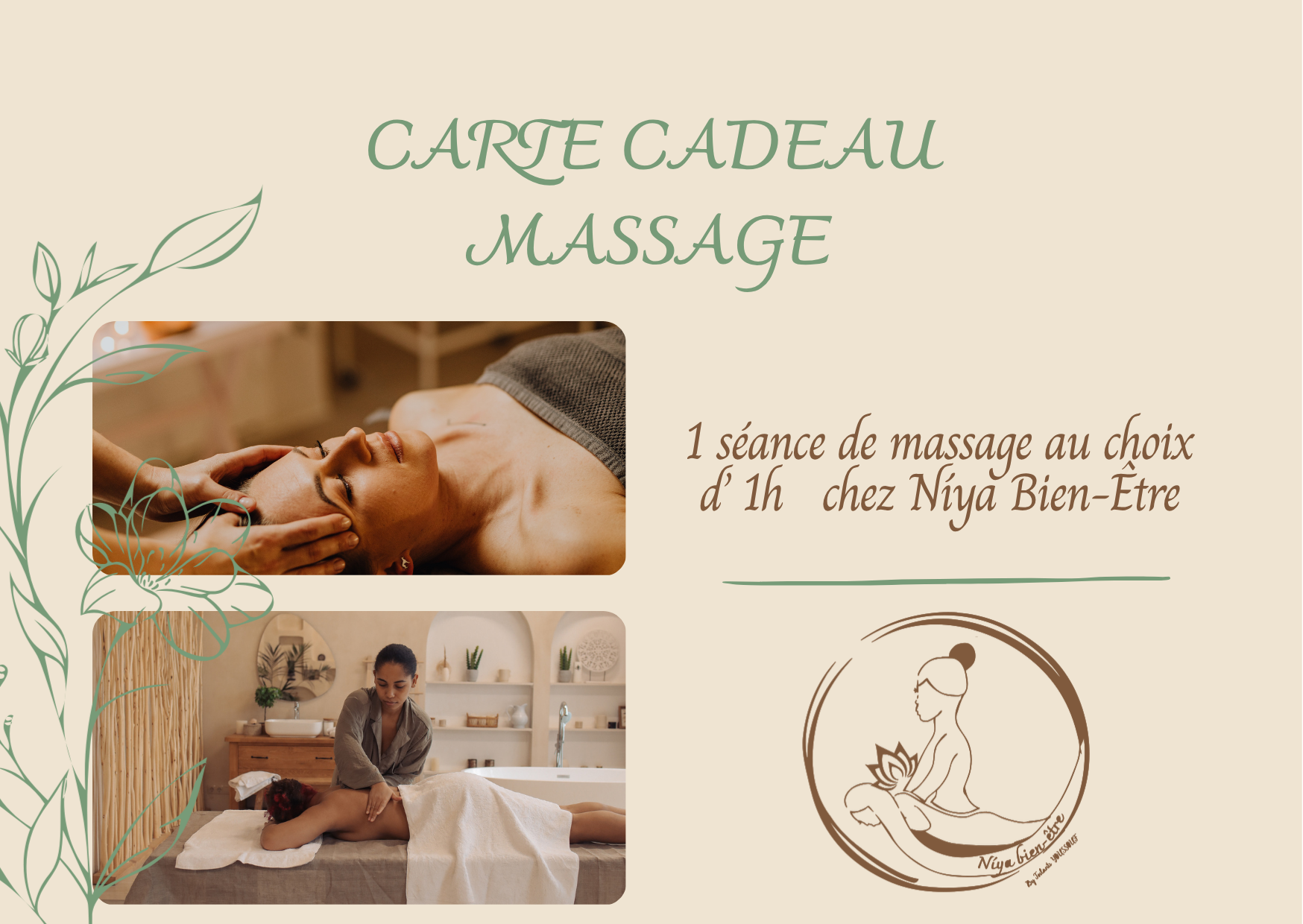 Carte cadeau massage